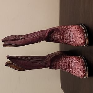 Montana vintage purple pink crocodile boots